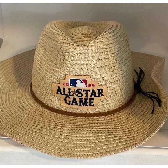 2024 MLB All Star Game Cowboy Straw Hat 47 Brand OSFA Beige NEW WITH TAGS - Picture 1 of 9